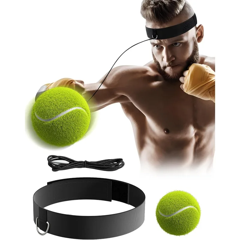 

Boxing Reflex Ball, React Reflex Ball on String with Adjustable Headband,Improve Hand Eye Coordination, Punching Speed, Fight Re