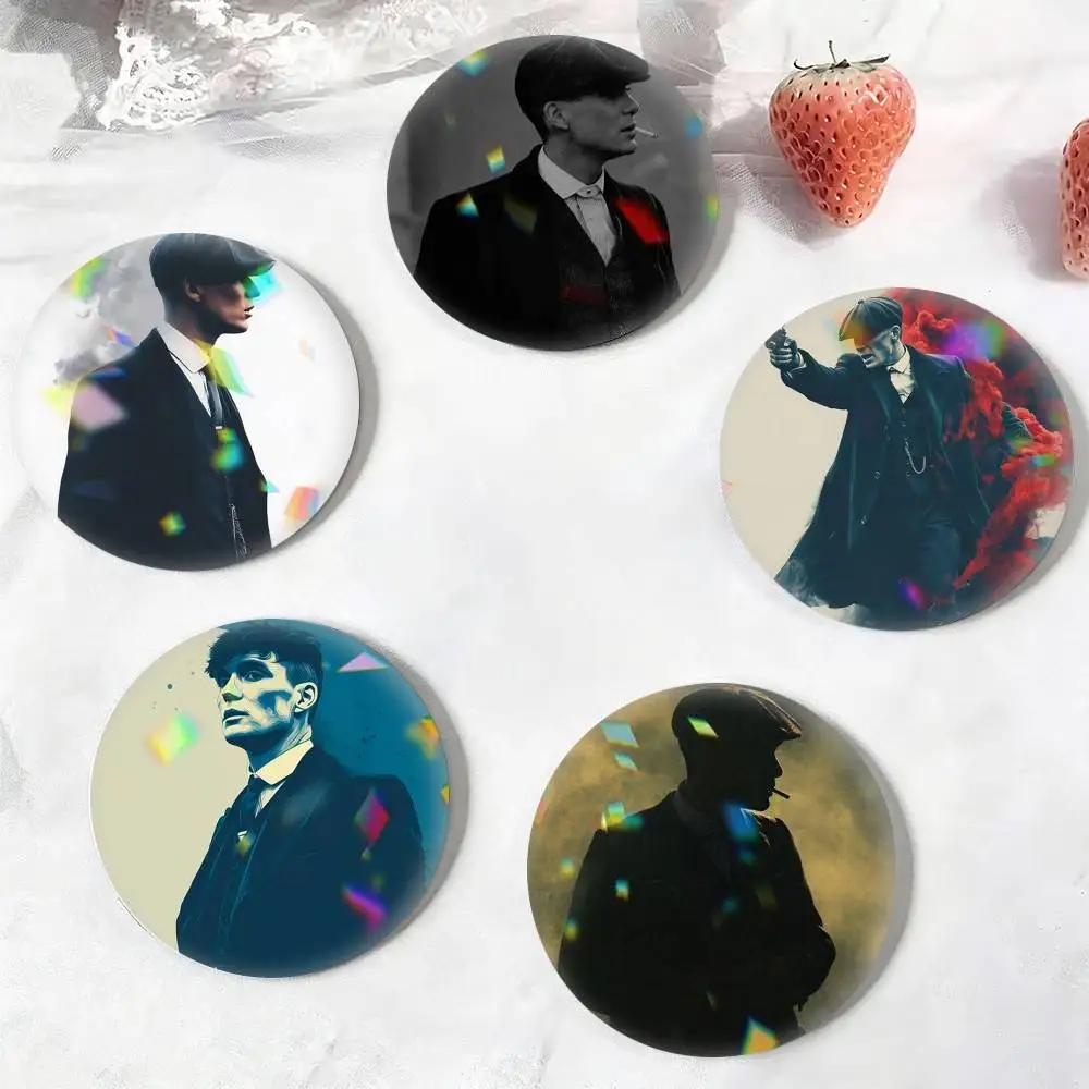 P-Peaky B-Blinders T-Tommy  25 32 44 58 75mm Badges Personalized Round Brooches Pins Accessory Gift