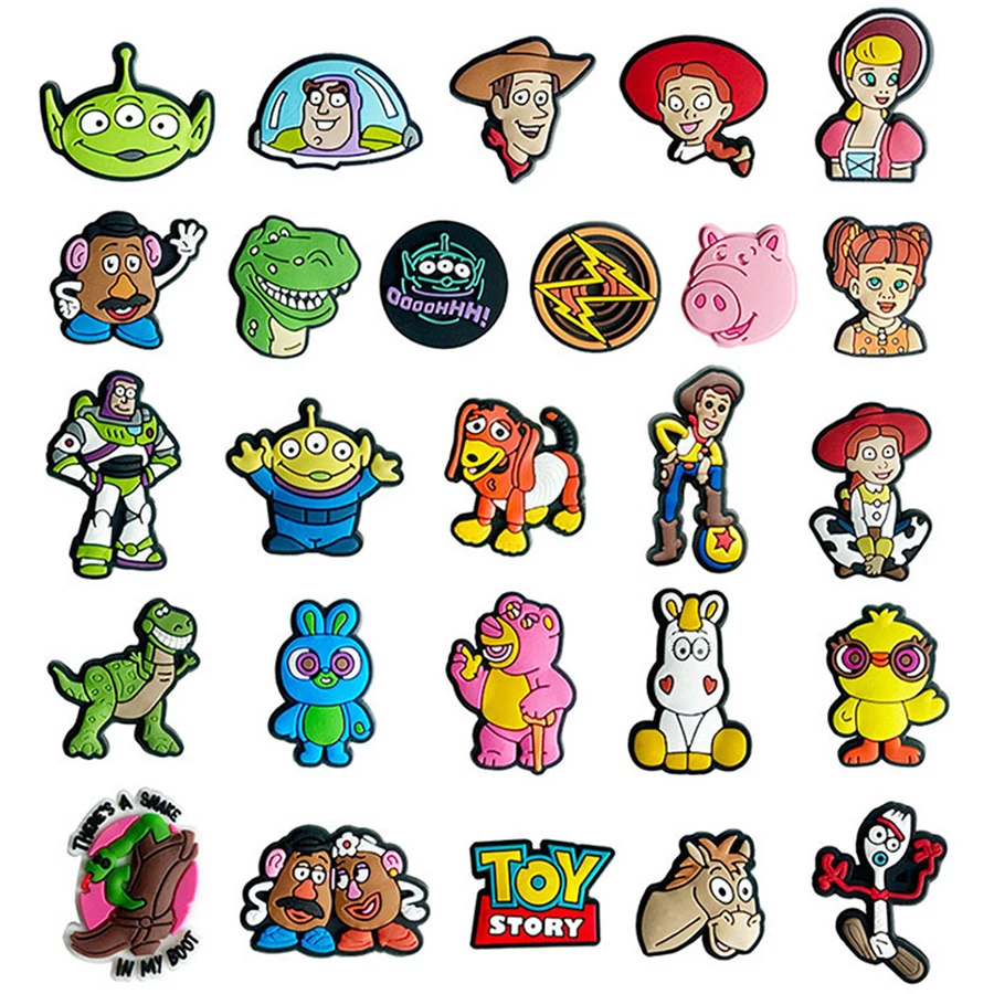 15-46Pcs Toy Story Shoe Charms Cartoon Shoes Decoration Accessories Buckle For Clog Sandal Wristband Bag - view 4
