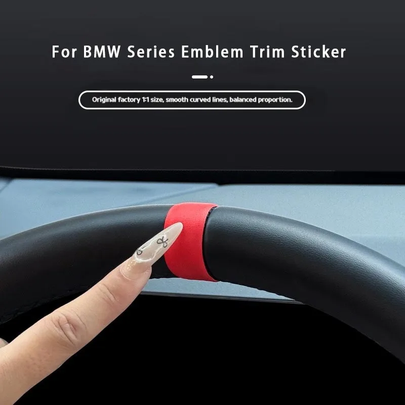

Steering Wheel Center Sticker Trim Leather Car Steering Wheel Top Marker Center Line Marking Interior Decoration Accessory