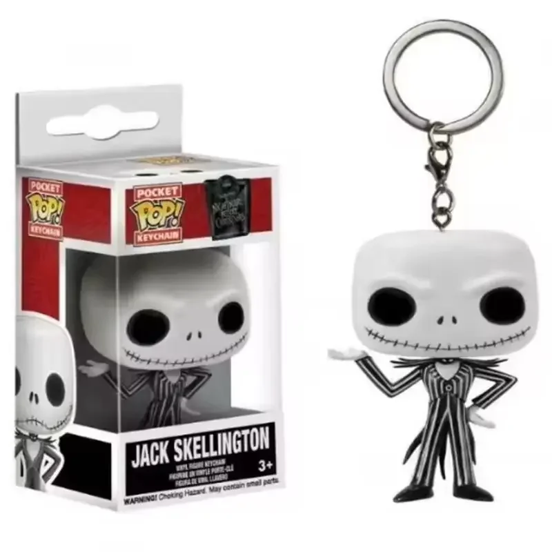 FUNKO DISNEY el pesadilla antes de Navidad Jack Skellington Sally sentado figuras de juguete de acción llavero juguetes bolsillo Pop llavero