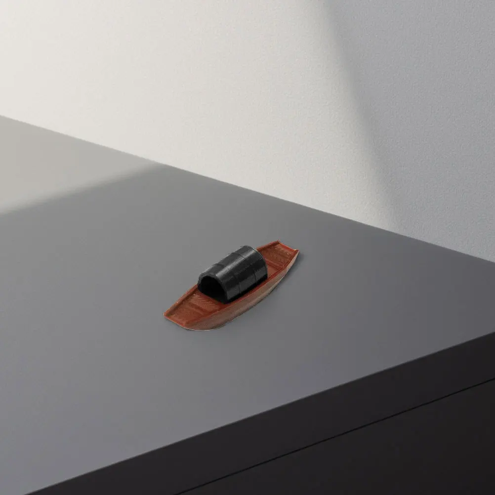 2 pçs mini barco de pesca rústico marinho micro paisagem ornamento para desktop bonsai decoração escritório em casa mesa