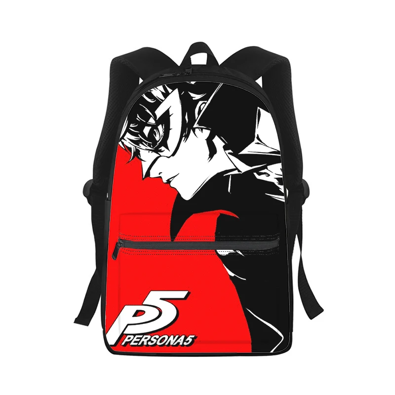 Persona 5-Mochila Masculina e Feminina, Estampada em 3D, Mochila Escolar Estudante, Mochila Laptop, Bolsa de Ombro para Crianças, Leve Seu Coração, P5