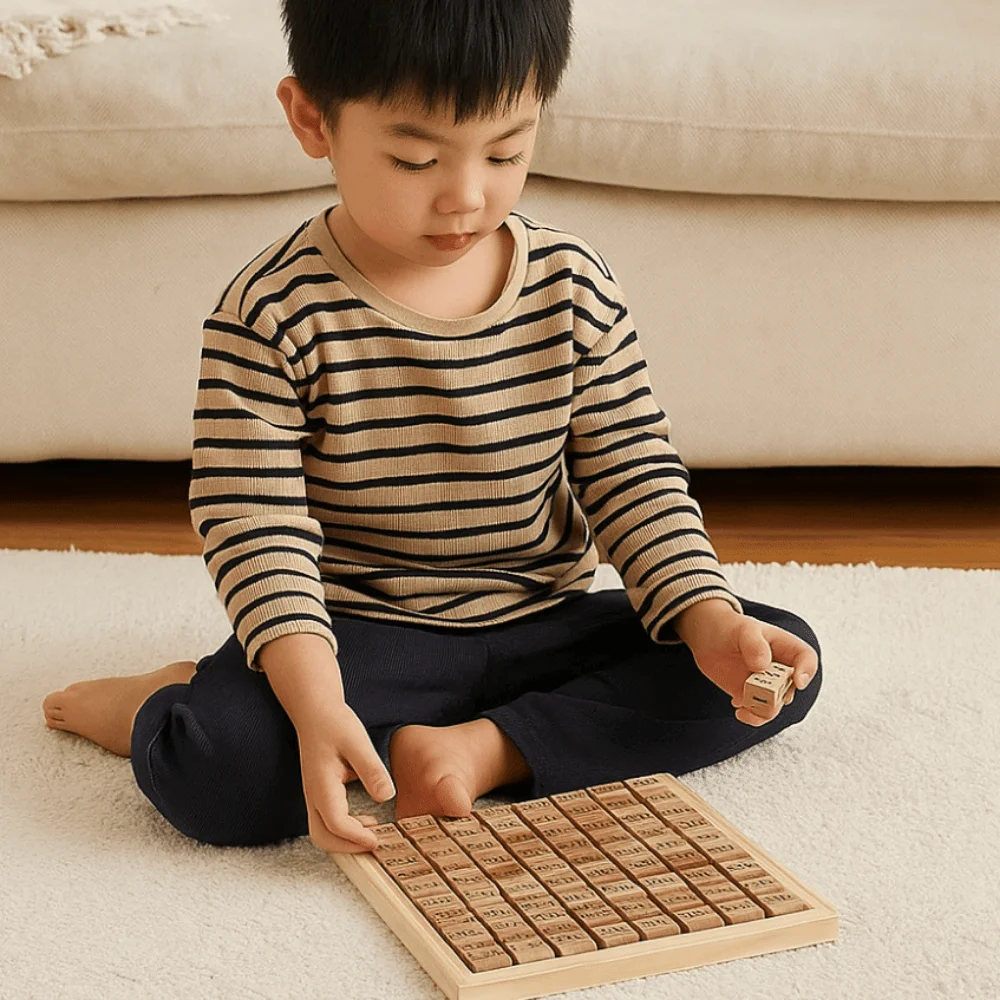 Zählen Blöcke Multiplikation Tisch Bord Holz Gehirn-boosting Mathematik Bildung Spielzeug Interaktive Bunte Puzzle Lernen Spielzeug