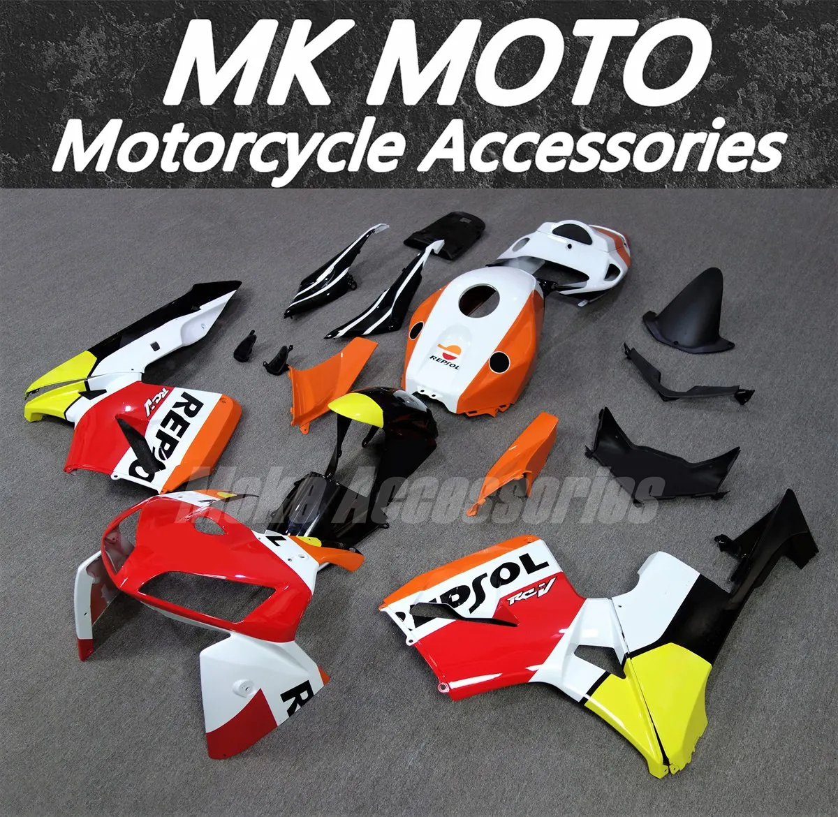 

Moke moto Motorcycle Fairings Kit Fit For Cbr600rr 2005-2006 Bodywork Set High Quality Abs Injection New Red Orange White