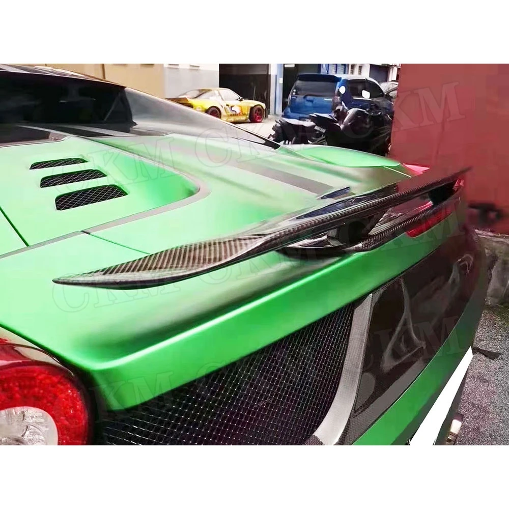 سبويلر شفة صندوق السيارة الخلفي من ألياف الكربون لسيارة فيراري 458 إيطاليا سبايدر بيس كوبيه قابل للتحويل 2011-2013