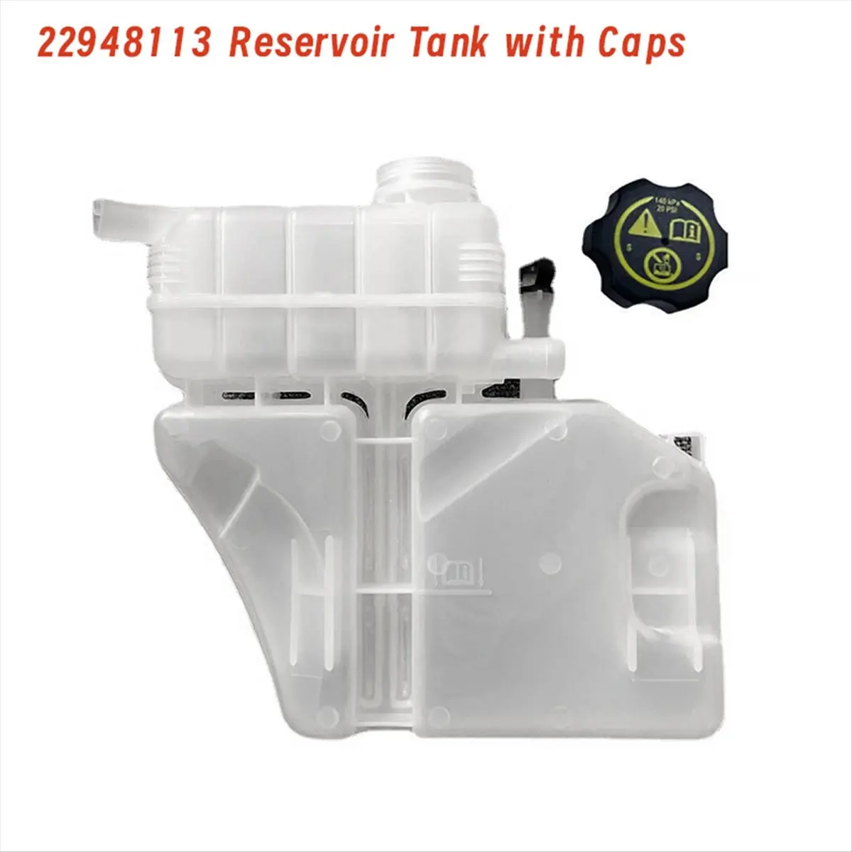 Super Sale 22948113 Car Coolant Recovery Tank Reservoir Tank with Caps for Chevrolet Camaro 2016-2023 Cadillac ATS ATSL CTS