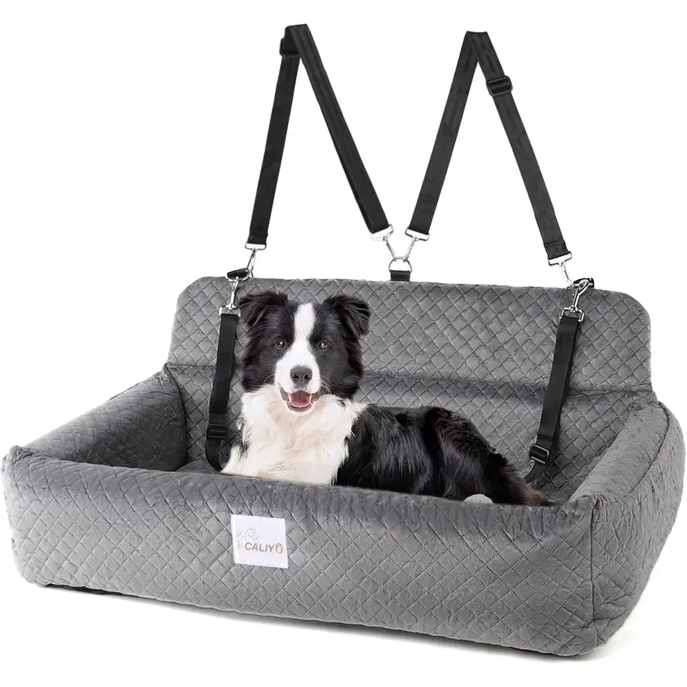 Universal Memory Foam Dog Car Seat Cover - Waterproof & Washable for Medium to Large Breeds