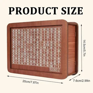 صندوق المال مع عداد المال توفير نمط الرجعية اليدوية خشبية أصبع بنك توفير المال هدف للأطفال والكبار أفضل 8 بنوك أصبع أطفال للمبيعات - رقم 5