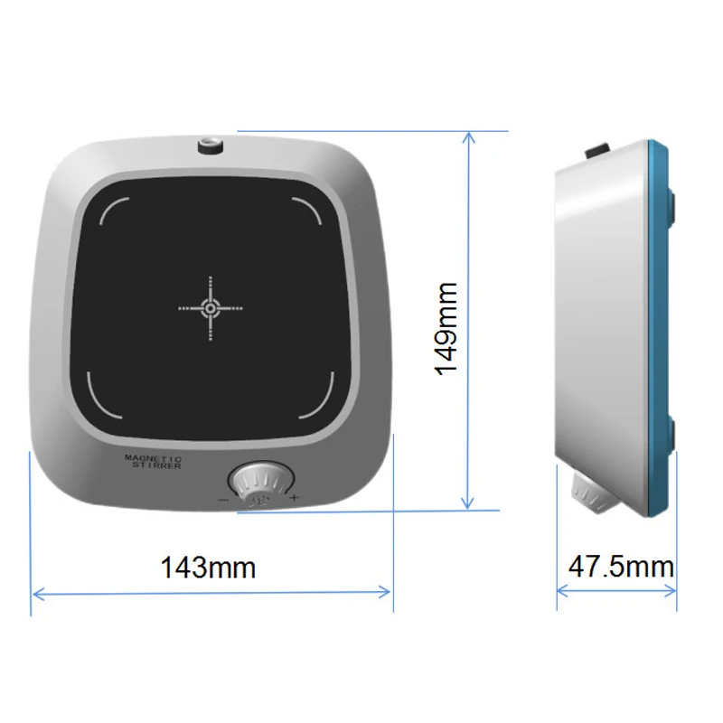 مختبر محرك مغناطيسي صغير مختبر خلاط مغناطيسي مع شريط تحريك 3000 مللي خلاط سائل خلاط محمول #4