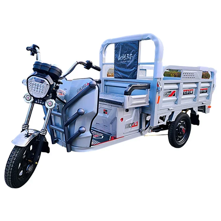 New energy economy 3 wheels electric tricycle cargo use electric tricycle with 1.3m load carriage