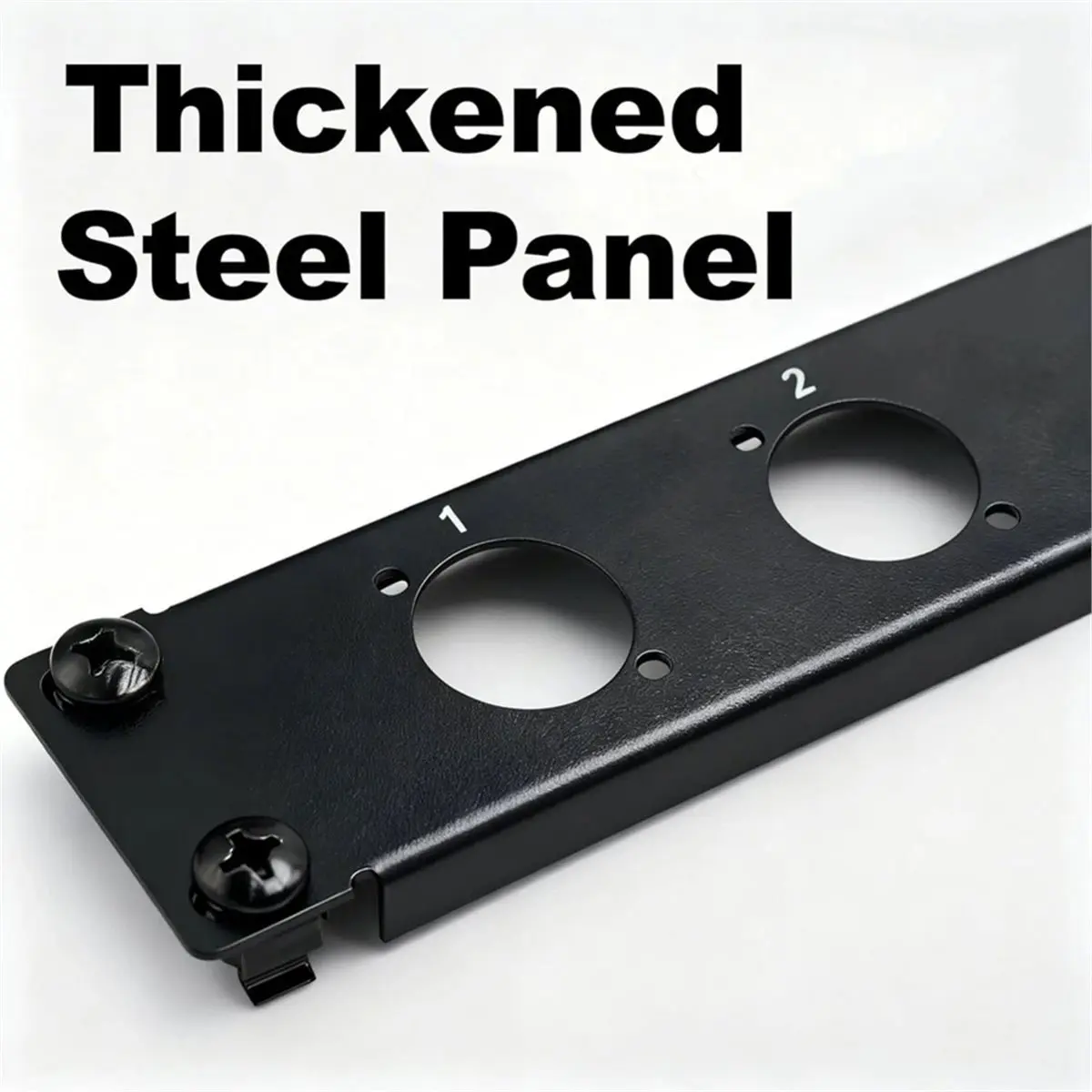 2 Packs 1U Rack XLR Patch Panel , Punched Metal Rack Mount Audio Rack Mount Panel 1U16
