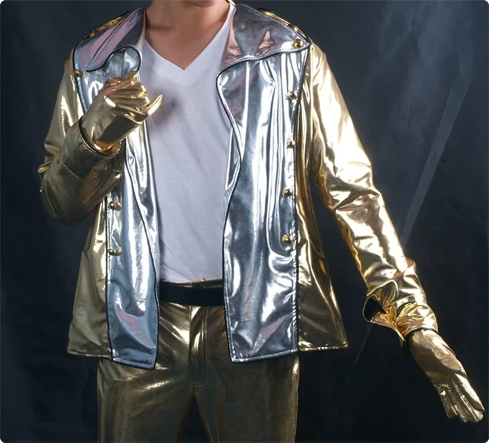 Gold Jacket Paired With Long Pants For World Tour Gold Medal Costumes