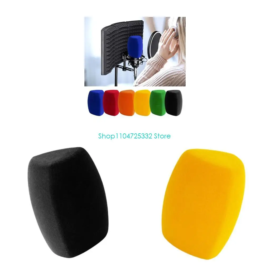 P5EA Foam Microphones Cover Triangular Noise Reductions Studio Recording Accessory