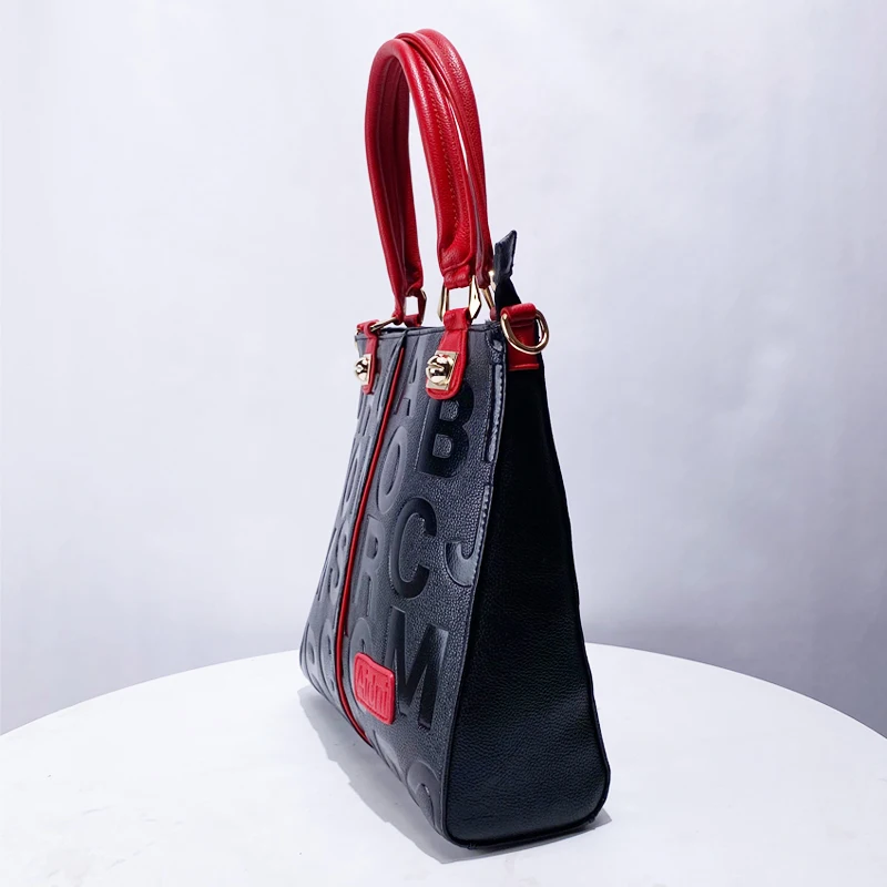 Genuine Leather Tote Bag For Women Luxury Designer Handbag And Purse 2024 New In Fashion Lady Cowhide Letter Shoulder Crossbody