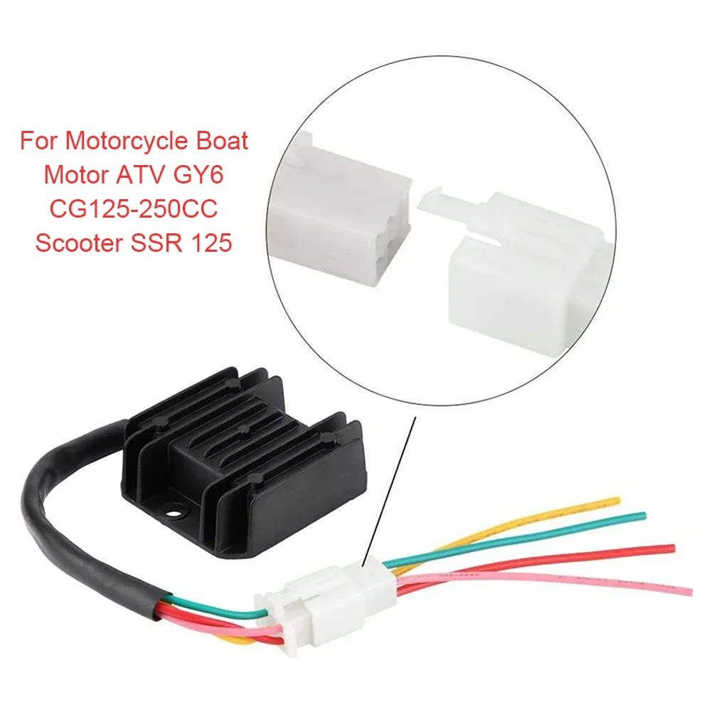 4 Wires Voltage Regulator Rectifier Universal Voltage Regulator Motorcycle Voltage Regulator Rectifier for ATV GY6 CG125-250CC