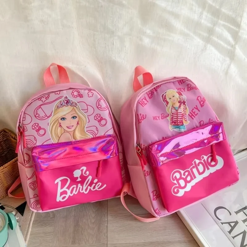 new Sale Barbie Cartoon Backpack Fashion Girl Barbie Princess Backpack Kawaii Cute Kindergarten Kids Schoolbag Christmas Gifts