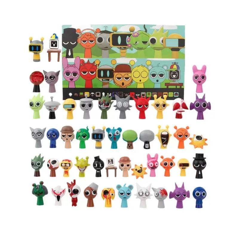 24 pz/48 pz/scatola Sprunki Action Figure Cieco Scatola Intera Set Sprunkies Gioco Giocattolo per Dare Giochi Ventole Natale Calendario Advento Regalo