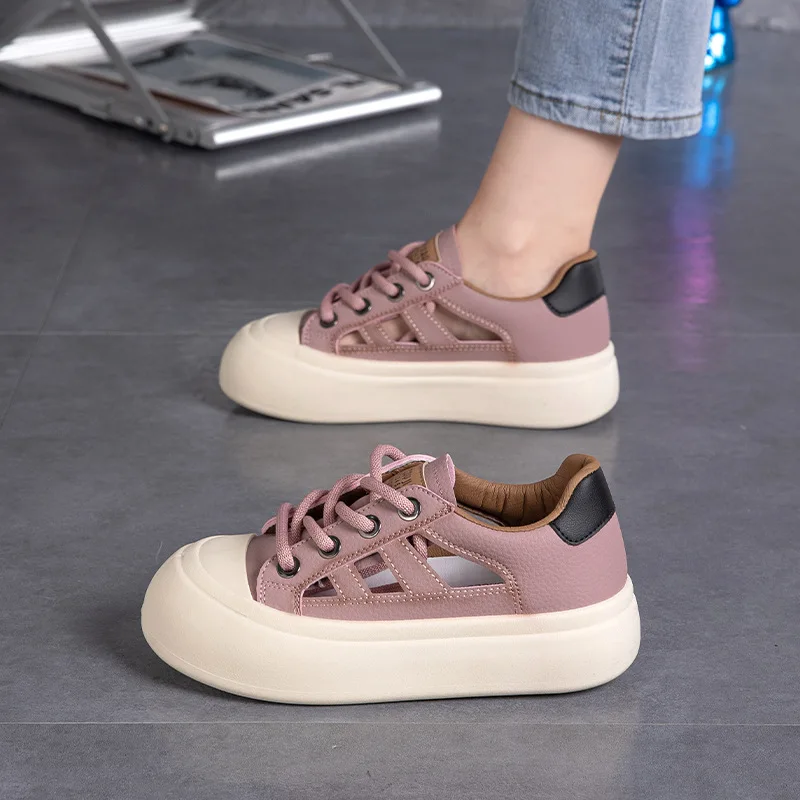 

Women's Shoes Summer Women's Small White Shoes Fashion Women's Leather Casual Shoes Hollow Hole Shoes Sports Shoes