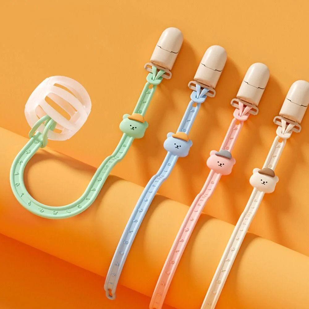 New Little Bear Anti Drop Chain Dental Gum Bite Resistant Anti Loss Chain Non-slip Safety Pacifier Chain Baby