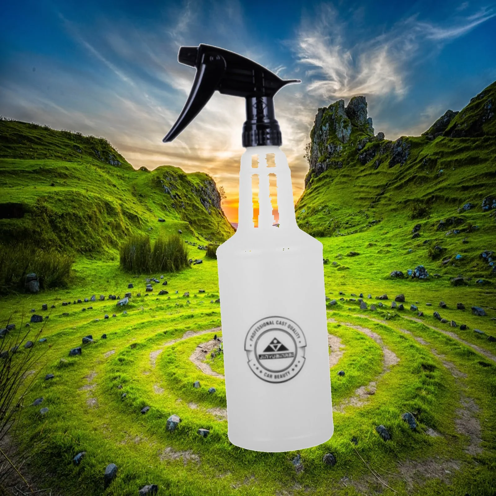 Fine Mist Water Sprayer 750ml Adjustable Nozzle Plastic Bottle for Car Cleaning Kit and Plant Care