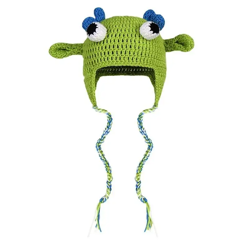 R1WE الكبار للجنسين الشتاء الكرتون للوحش شكل قبعة قبعة متماسكة الدفء قبعة ناعمة كاليفورنيا