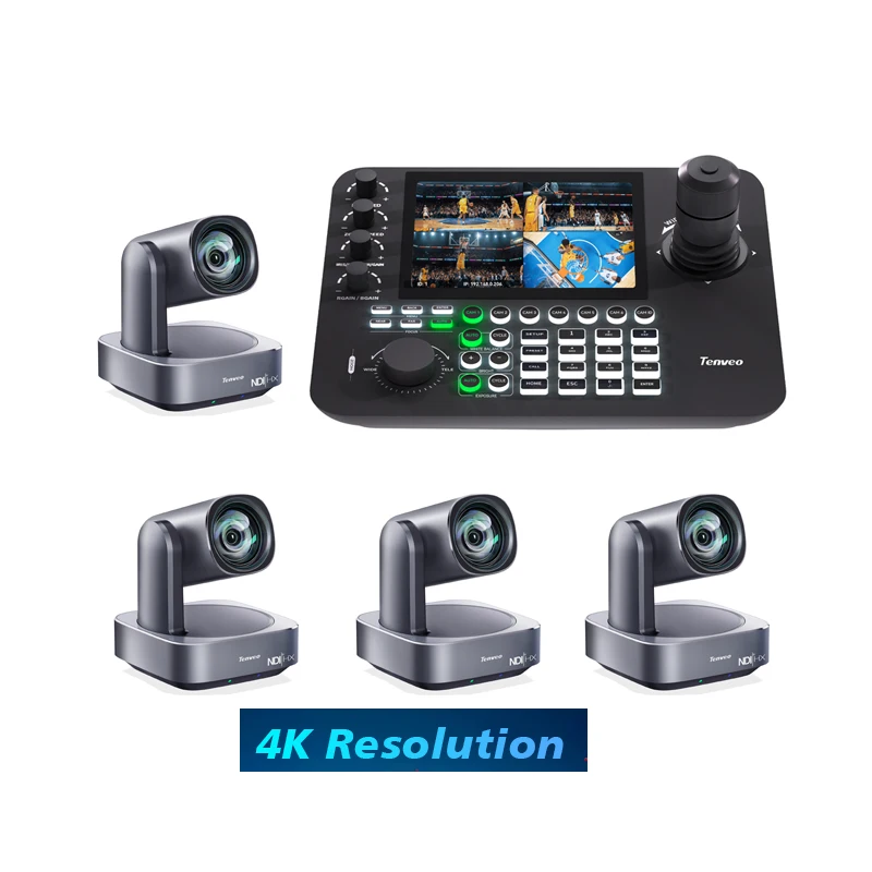 MSTenveo IP Control 4K Conference System 12x Zoom PTZ Camera with Keyboard Controller
