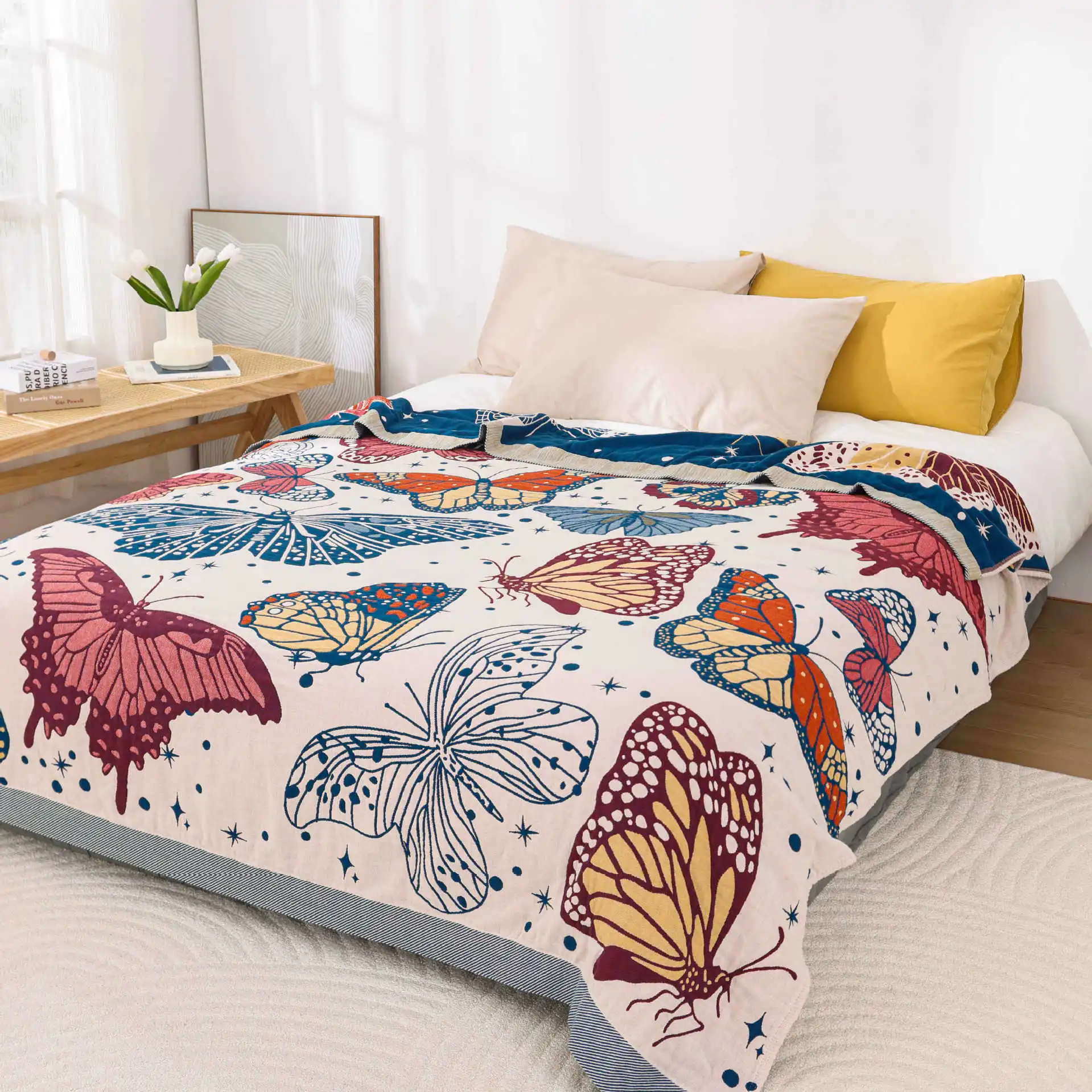 

Хлопково-марлевое полотенце, хлопковое тонкое одеяло с кондиционером, офисное одеяло для сна, одеяло для отдыха, кровать с походном одеялом