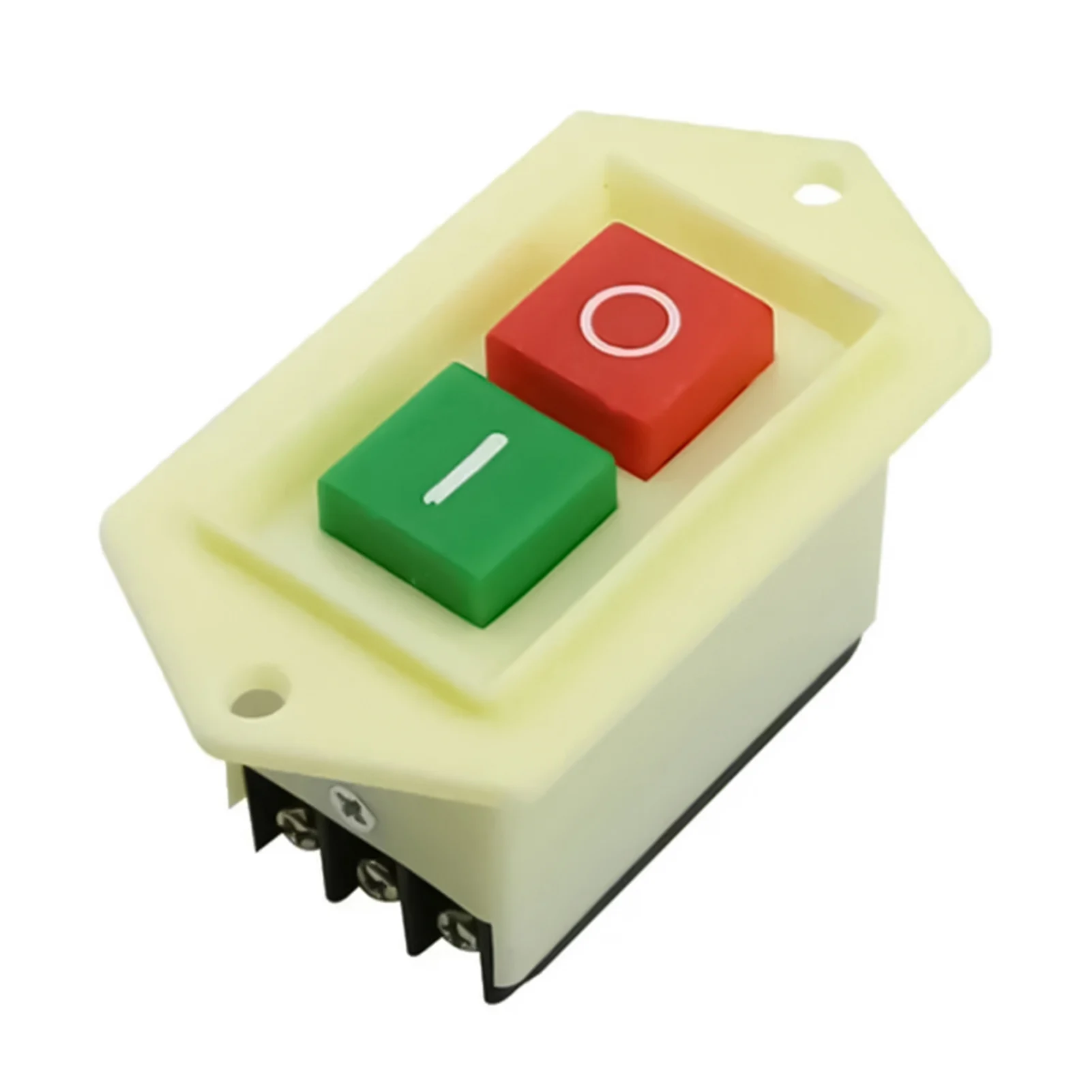 5A 3 Phase Locking ON/Off Power Push Electrical 5A ON/OFF Control Push Button for Bench Drills Sanders Cutters