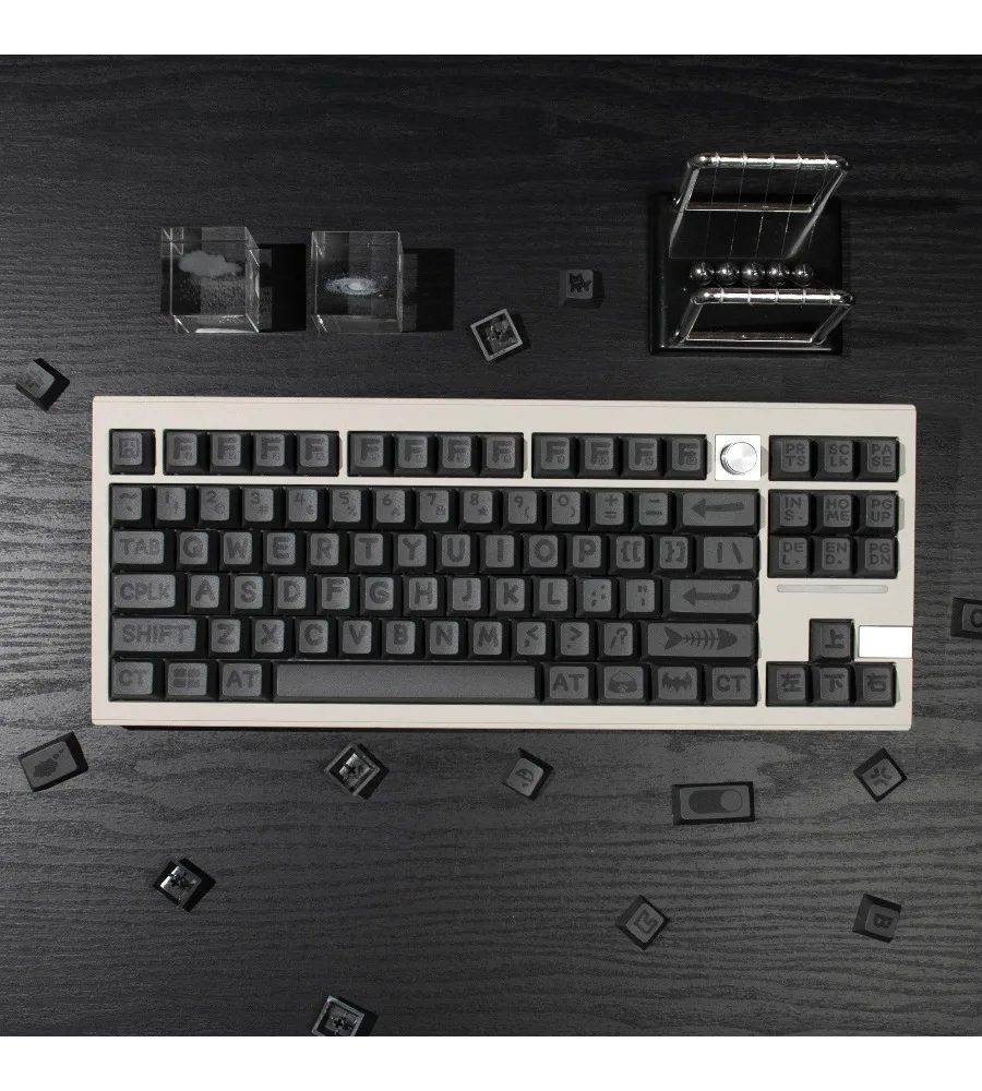 Keycap PBT sublimation original Wootingmade68 party gray magnetic axis mechanical keyboard
