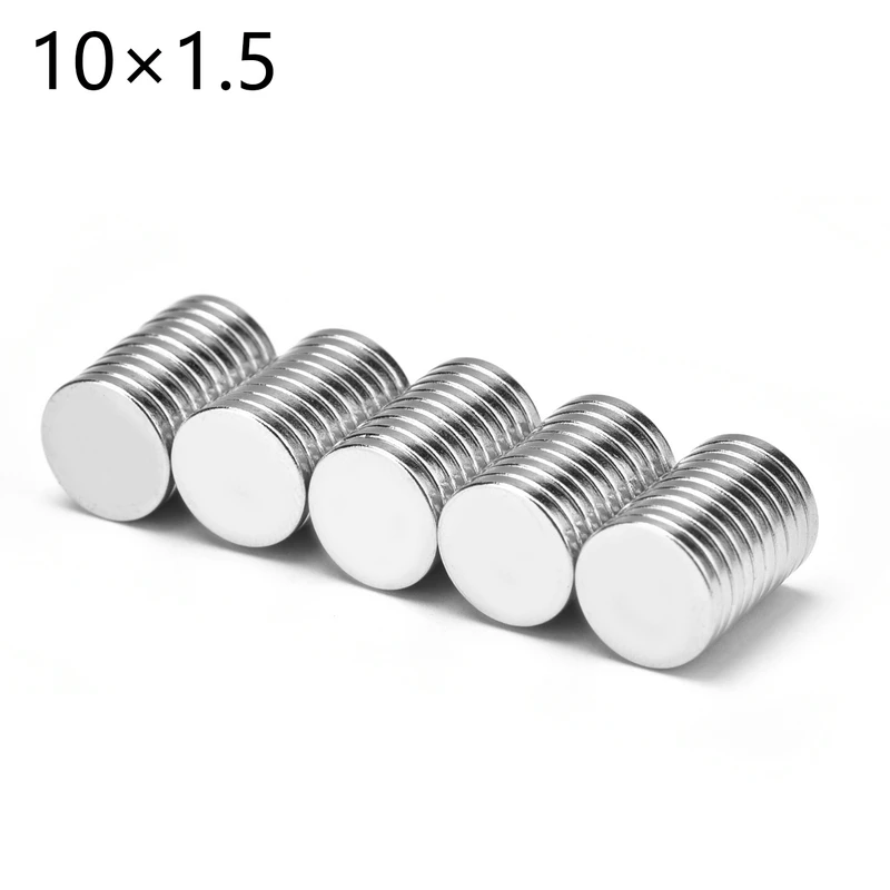 5~600PCS 10x1.5MM Rare Earth Magnets Diameter 10x1.5mm Small Round Magnets 10mmx1.5mm Permanent Neodymium Magnets 10*1.5 IMANES