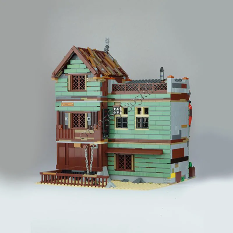 1991 PCS MOC Bait Shop And Grocery High Rise Building Blocks Model Children Puzzle Educational Assembly Birthday Surprise Gifts