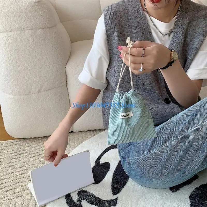 حقيبة مريحة برباط لسهولة تخزين المكياج وحقيبة مستحضرات التجميل لأحمر الشفاه