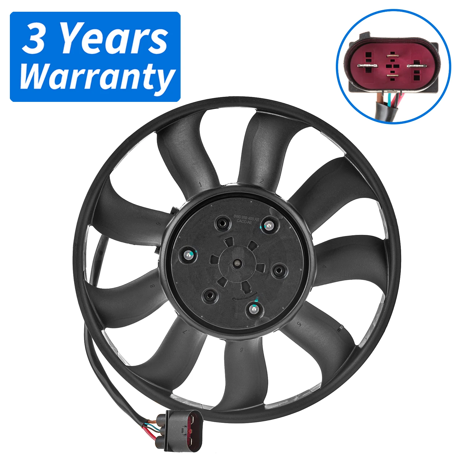 

Right Side Engine Cooling Fan PAB959455A,PAB95945510,8W0959455AB For PORSCHE Cayenne (9YA) 2017-,Cayenne (9YB) 2019-