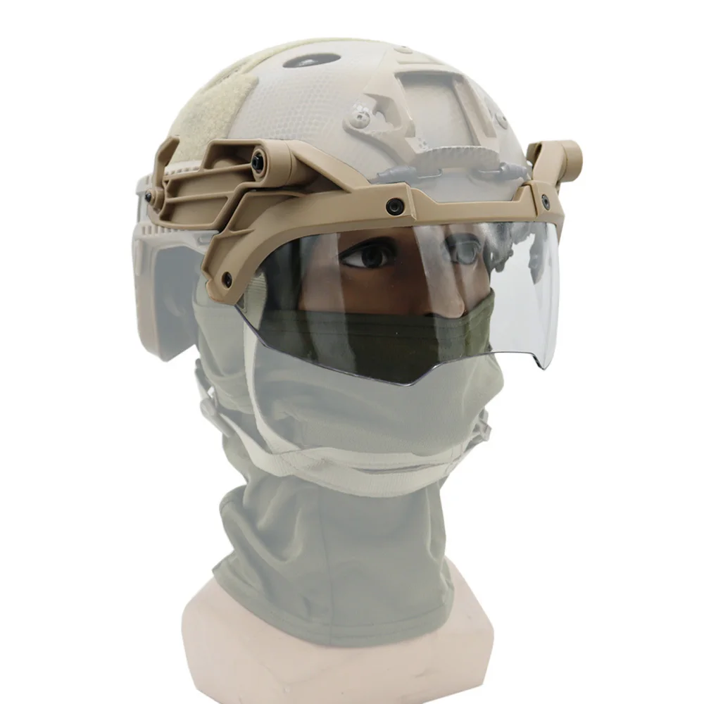 VULPO Adjustable Tactical Helmet Flip Goggles Airsoft Paintball FAST MICH Helmet Windproof Anti-Fog CS Game Protection Goggles