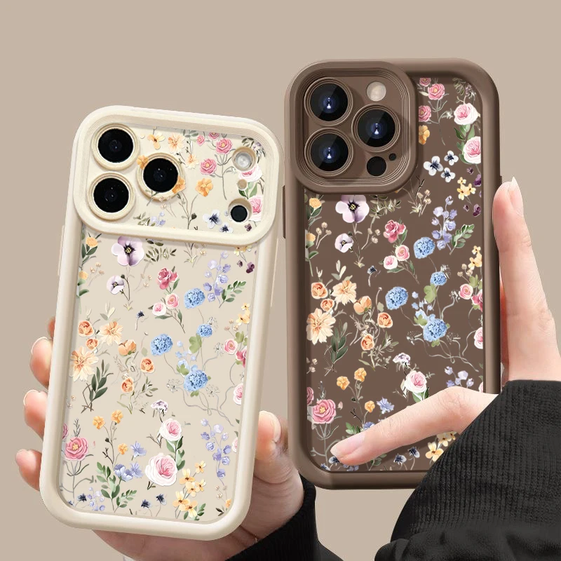 เคสโทรศัพท์ลายดอกไม้ สำหรับ iPhone 17 เคสสำหรับ iPhone Air 16 15 14 13 12 Pro Max 15 16 Pro 16e 11  วัสดุซิลิโคนนิ่ม
