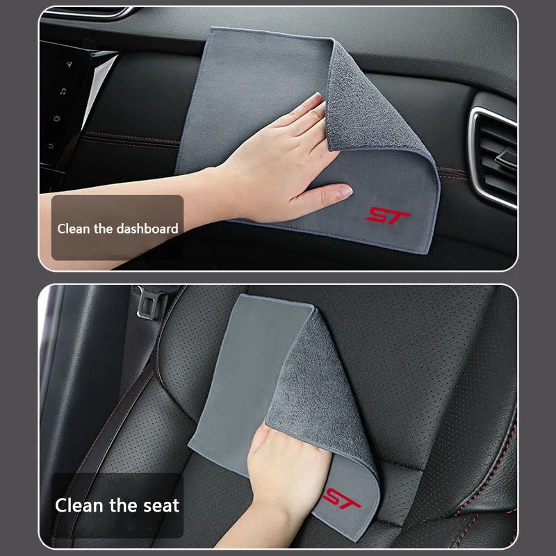 Microfiber Towel Car Drying Towel Auto Plush Wash Towel Car Cleaning For Ford ST STLine Focus x 2 3 Kuga FIESTA MONDEO