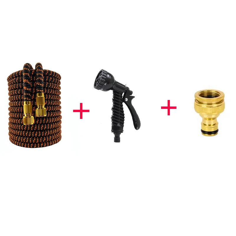 25FT-100FT Expandable Magic Hose High Pressure Car Wash Hose With Spray Gun Set Courtyard Watering Irrigation Tool Garden Hose