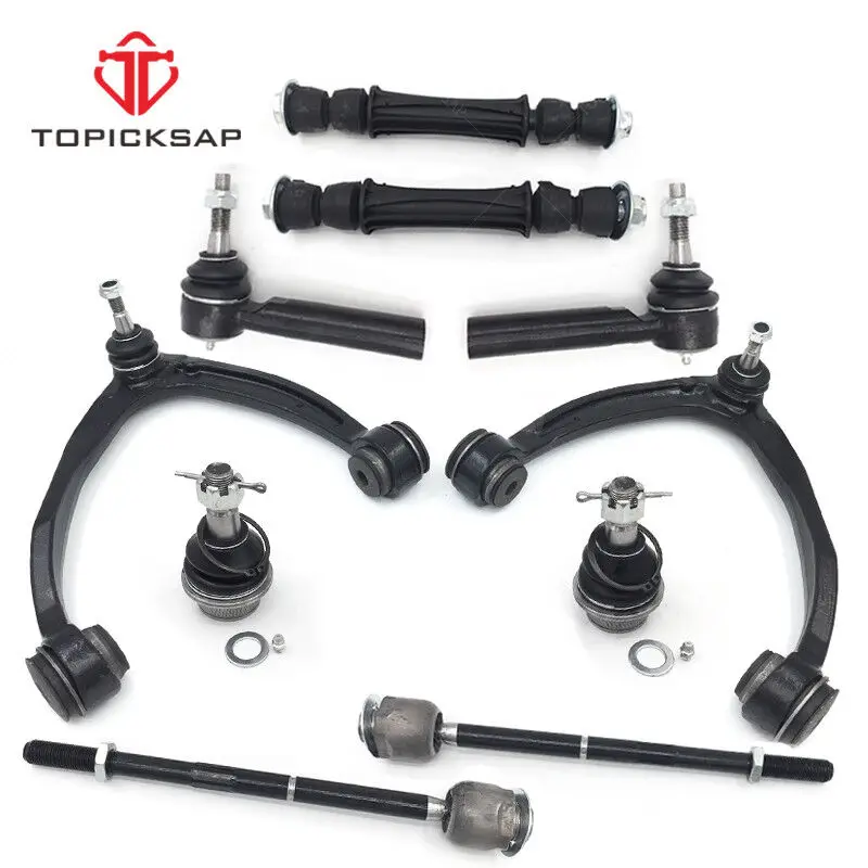 

TOPICKSAP Front Upper Control Arm Ball Joint Stabilizer Link Tie Rod Ends 10pcs Kits For Cadillac ESCALADE Chevy 2007 - 2014