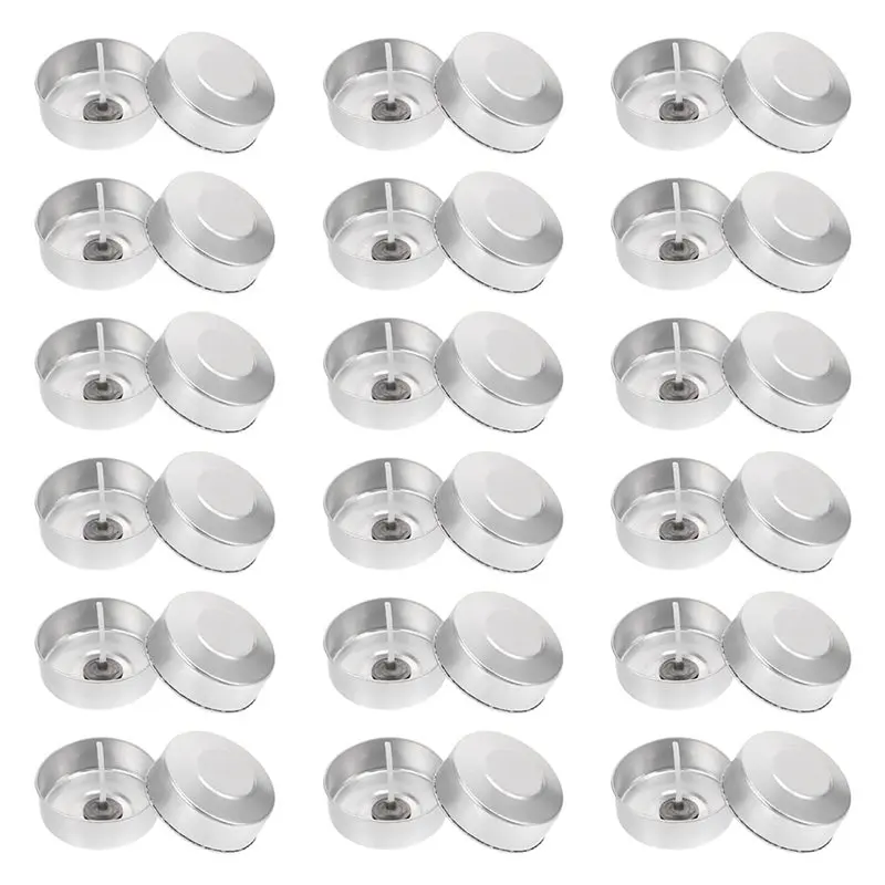 WORTHOWN-400Sets Aluminum Tea Lights Cups Candle Cup Case Empty Case Candle Wax Containers With Candle Wicks For DIY Craft