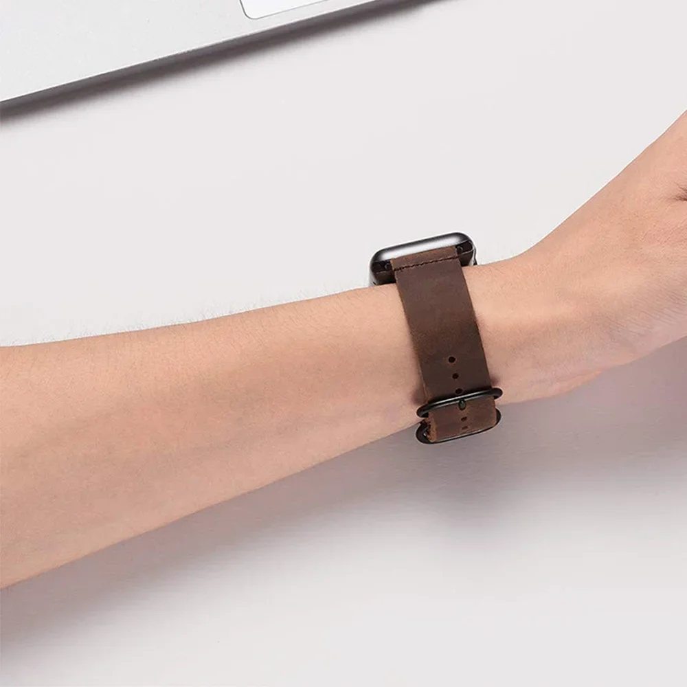 Premium leather Band For Apple Watch Ultra 49mm 10 8 7 45mm 41mm 42mm 46mm Three Ring Bracelet Wristband iWatch 6 5 4 SE Strap