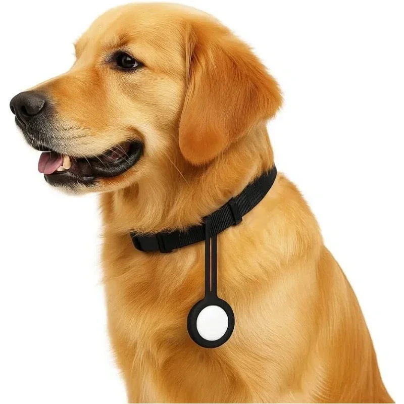 For Apple AirTag, Anti-Lost Silicone Case, Waterproof Protective Cover with Detachable Lanyard