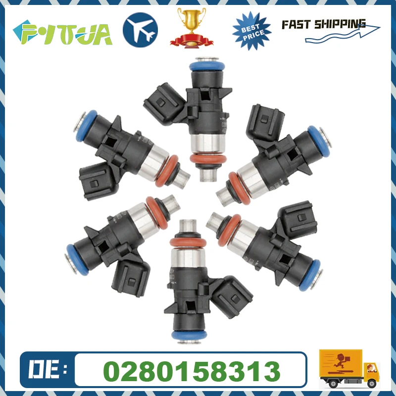 

6 шт. топливная форсунка 0280158313 4627794AA для Dodge Chrysler Jeep Cherokee 2014-2017 3,2 л V6