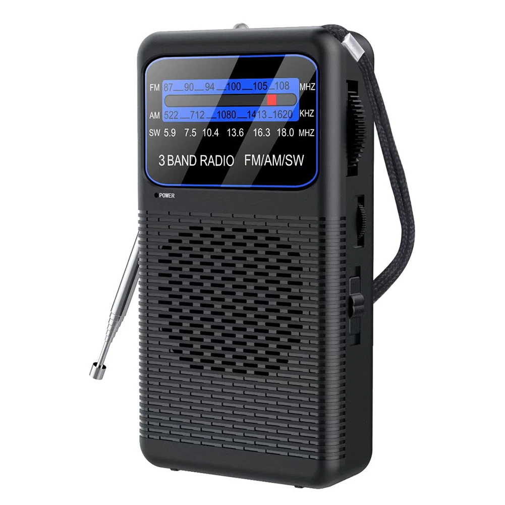 วิทยุพกพา AM FM SW วิทยุพกพาพร้อมไฟฉาย LED วิทยุขนาดเล็กสำหรับการตั้งแคมป์กลางแจ้งและของขวัญฉุกเฉินสำหรับผู้สูงอายุ