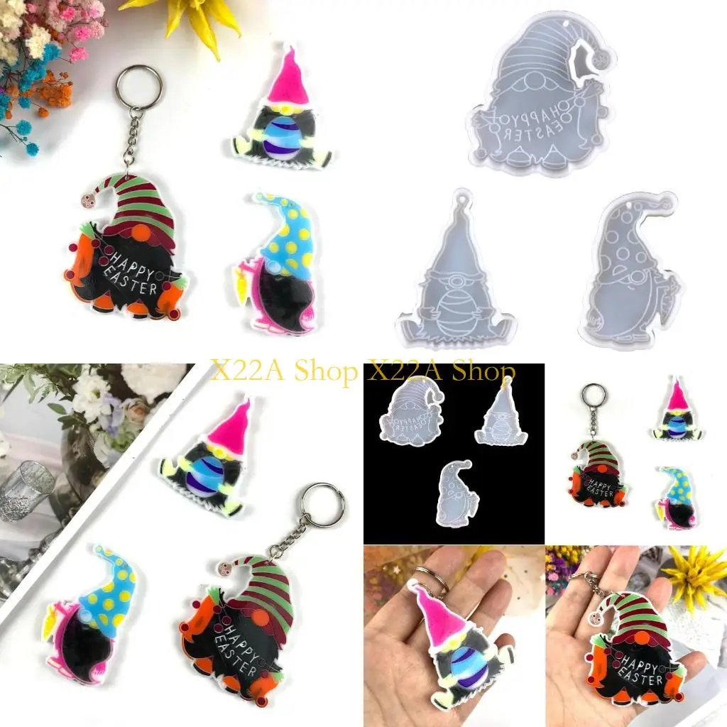 

Уникальный 1pc/3pcs DIY Пасхальный карликовый карлика Клавиатуры Силиконовая эпоксидная плесень