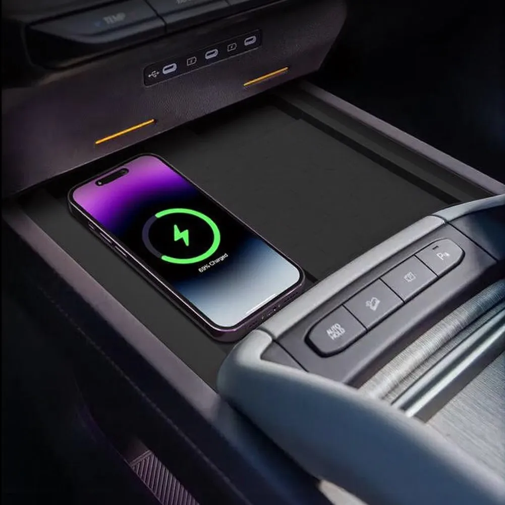 For Kia Telluride 2027 Center Console Mat Wireless Charging Mat For Daily Commuting Black High-grade Silicone Build