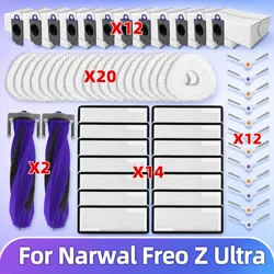 Compatible For Narwal Freo Z Ultra Vacuum Parts Main Roller Side Brush Cover Hepa Filter Mop Cloth Dust Bag Accessories