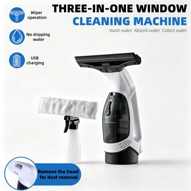 USB Electric Window Cleaning Machine Automatic Portable Glass Wiper Window Cleaning Special Tool Can Absorb Water And Dust