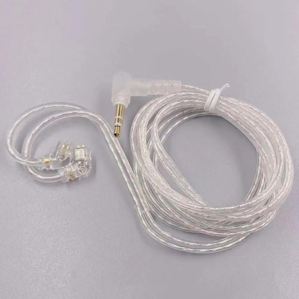 Silver Plated KZ Earphones Cables Upgrade Cable 3.5MM 2PIN KZ Headphones Wire With Microphone High-Purity Wired Earphones KZ