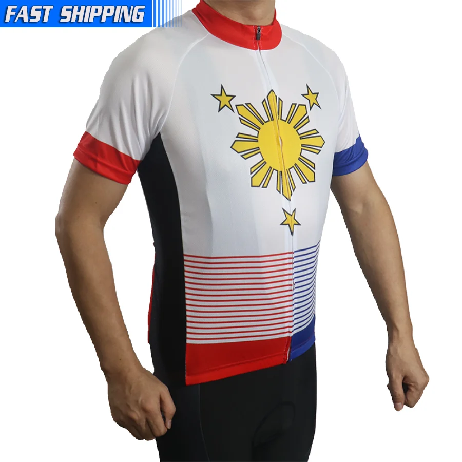 

Cycling Jersey Philippines Bike Shirt Filipino Bicycle Clothes Pilipinas Cyclist Wear Motocross Outdoor Breathable Elastic Band